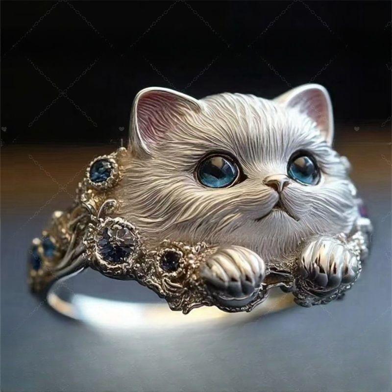 Exquisite Kitten Ring with Unique Personality Simple Elegance Niche Design Versatile and Versatile
Exquisite Kitten Ring with Unique Personality Simple Elegance Niche Design Versatile and Versatile