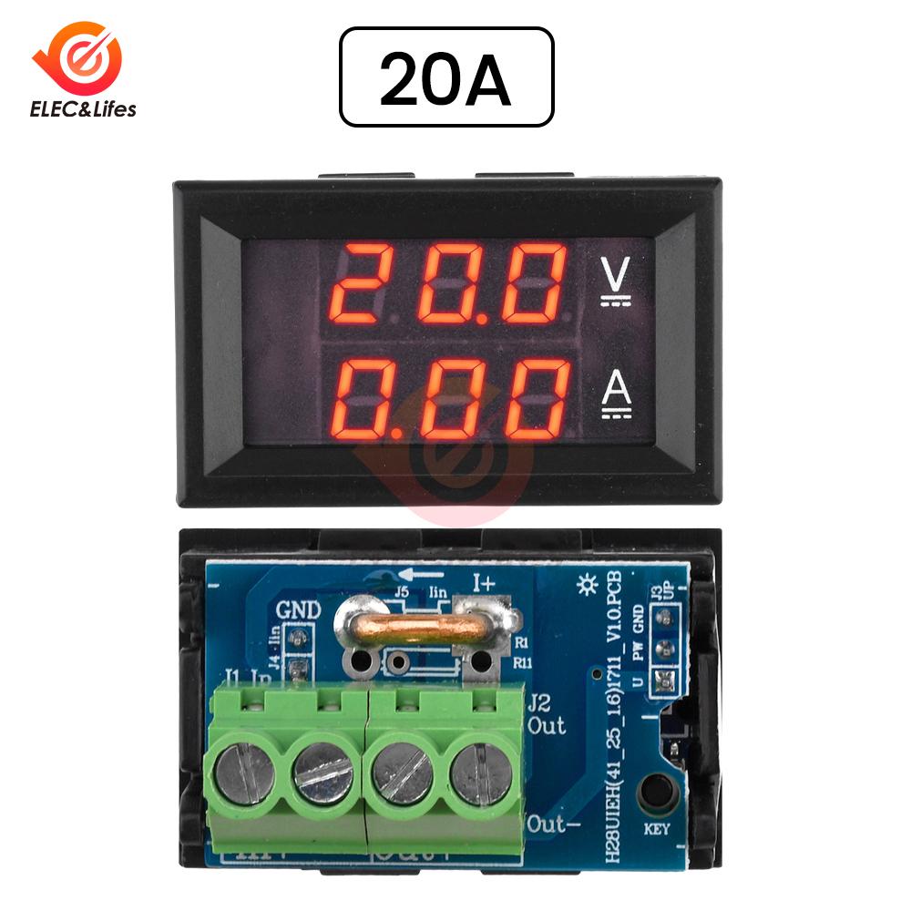 DC 7-100V 20A 50A Voltmeter Ammeter Mini Digital Amp Volt Voltage Current Meter Detector Tester 0.28 Dual LED Display Gauge 20A redred
DC 7-100V 20A 50A Voltmeter Ammeter Mini Digital Amp Volt Voltage Current Meter Detector Tester 0.28 Dual LED Display Gauge 20A redred