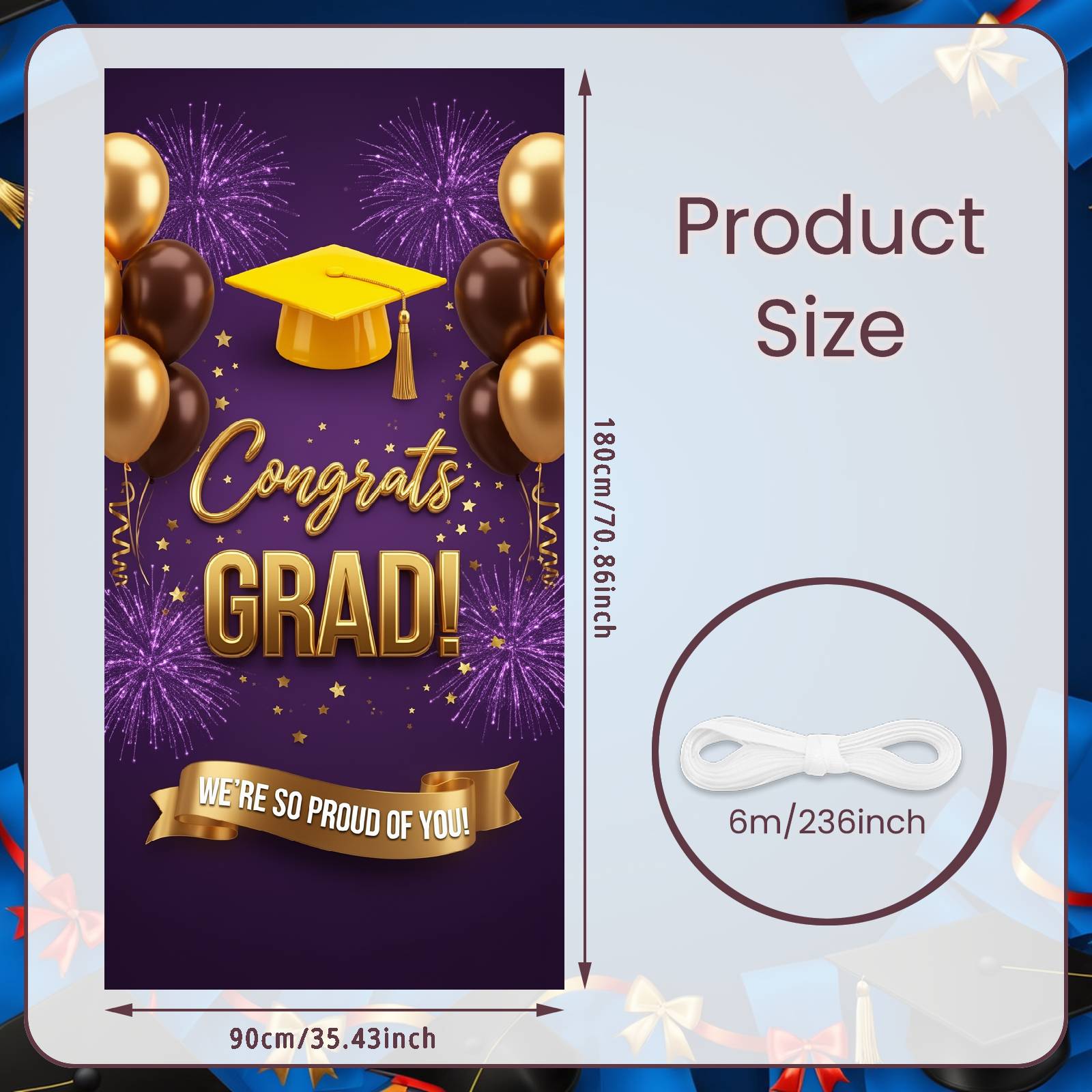 Graduation Banner Brown & Gold Balloons Graduation Display Senior Grad Banner Metallic Texture Graduation Backdrop
Graduation Banner Brown & Gold Balloons Graduation Display Senior Grad Banner Metallic Texture Graduation Backdrop
