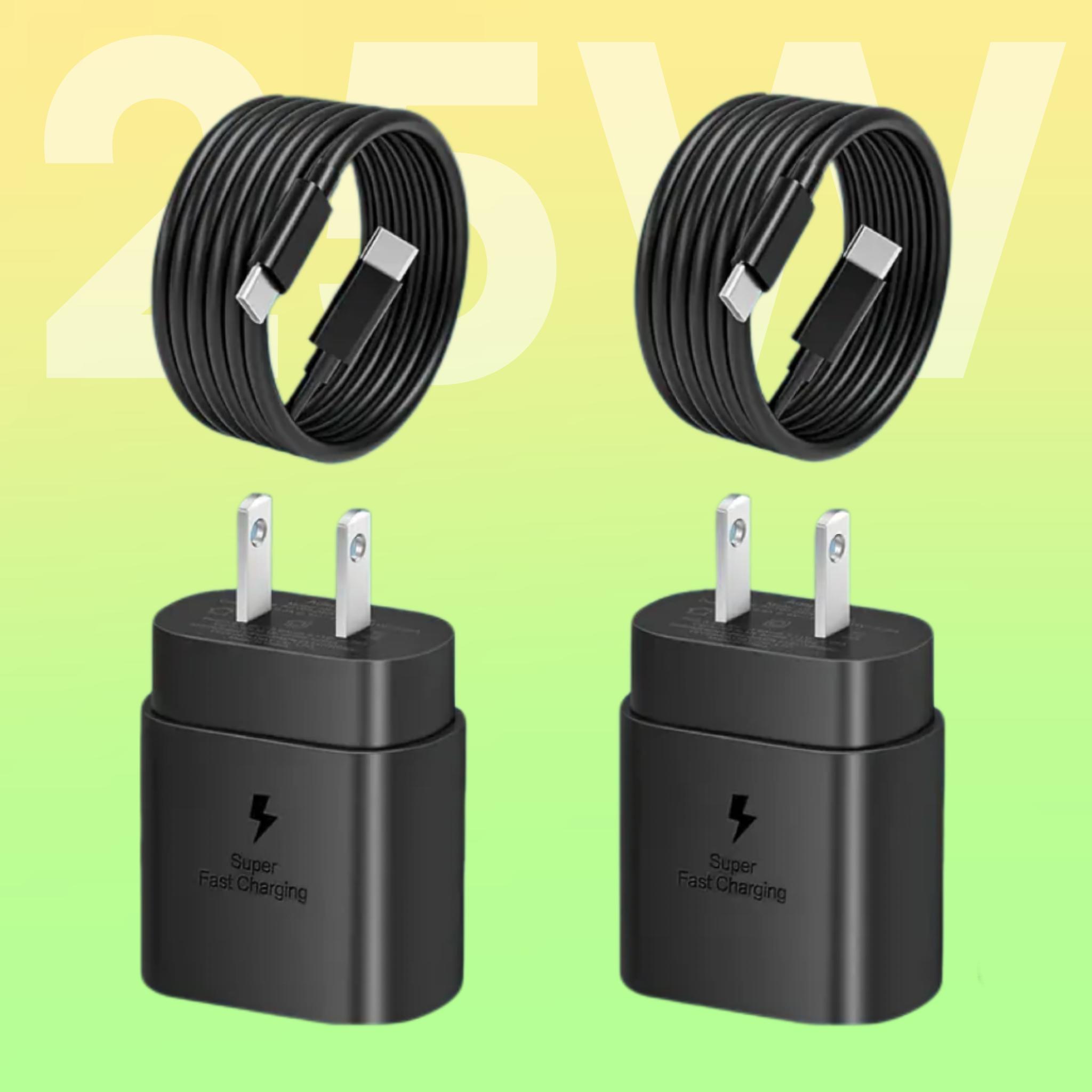 2pcs USB C Fast Charger 25W Super Fast Charger Type C Charger Block With Type C Fast Charging Cable For Samsung charger 2SET
2pcs USB C Fast Charger 25W Super Fast Charger Type C Charger Block With Type C Fast Charging Cable For Samsung charger 2SET