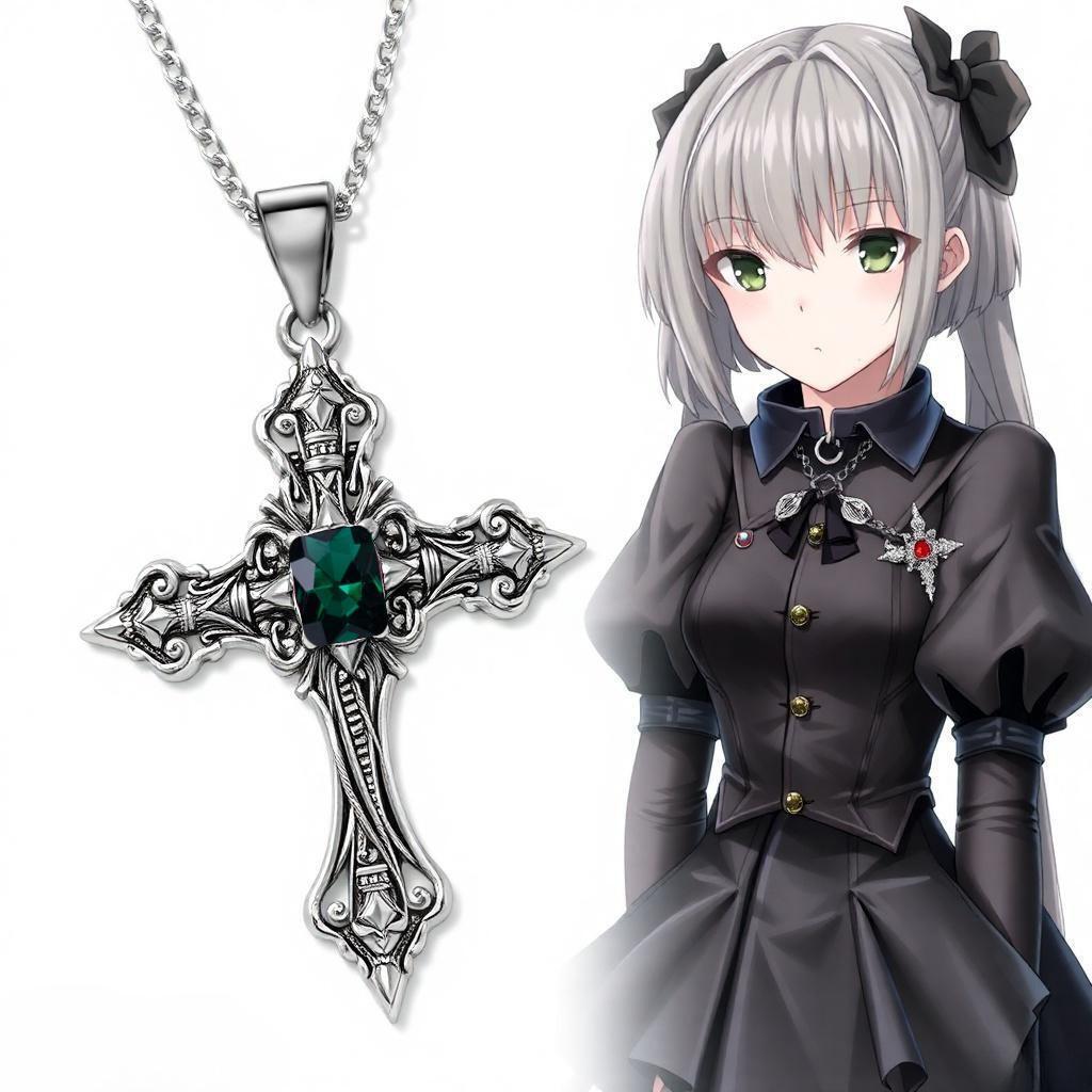 Gothic Punk Silver Color Relief Pattern Cross Inlay Red Rhinestone Pendant Necklace for Women Street Hip-hop Choker Jewelry Gift зелений
Gothic Punk Silver Color Relief Pattern Cross Inlay Red Rhinestone Pendant Necklace for Women Street Hip-hop Choker Jewelry Gift зелений