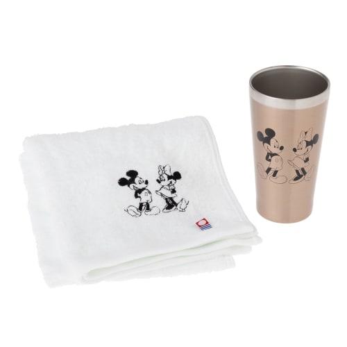 Maebata Disney Mickey & Minnie Tumbler & Imabari Towel Set, Silver, 340ml, D-MF55 64215
Maebata Disney Mickey & Minnie Tumbler & Imabari Towel Set, Silver, 340ml, D-MF55 64215