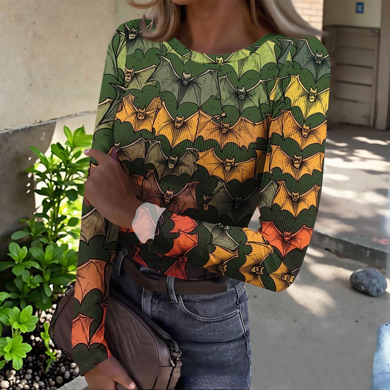 Women s Slim Bottom T-shirt Fashion Casual Gradient Printing Round Neck Pullover Long Sleeve Top L армія зелений колір
Women s Slim Bottom T-shirt Fashion Casual Gradient Printing Round Neck Pullover Long Sleeve Top L армія зелений колір