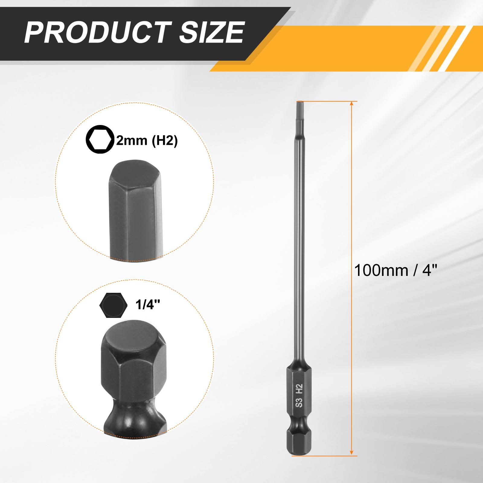 2/4/8pcs Flat Hex Head Drill Bit H1.5/H2/H2.5/H3/H4/H5/H6/H8/H10 Magnetic Tip 1/4 Hex Shank 100mm (4 ) Long Metric Hexagonal 2pcs
2/4/8pcs Flat Hex Head Drill Bit H1.5/H2/H2.5/H3/H4/H5/H6/H8/H10 Magnetic Tip 1/4 Hex Shank 100mm (4 ) Long Metric Hexagonal 2pcs
