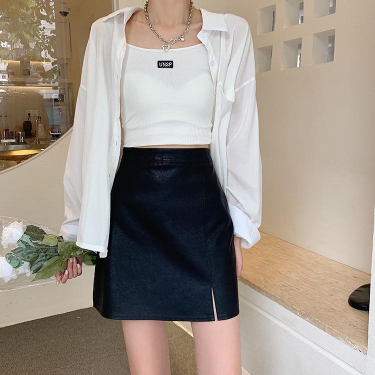 High Waist Plus Size PU Leather Midi Skirt with Slit - Slimming A-line Bodycon for Women 3XL чорний
High Waist Plus Size PU Leather Midi Skirt with Slit - Slimming A-line Bodycon for Women 3XL чорний