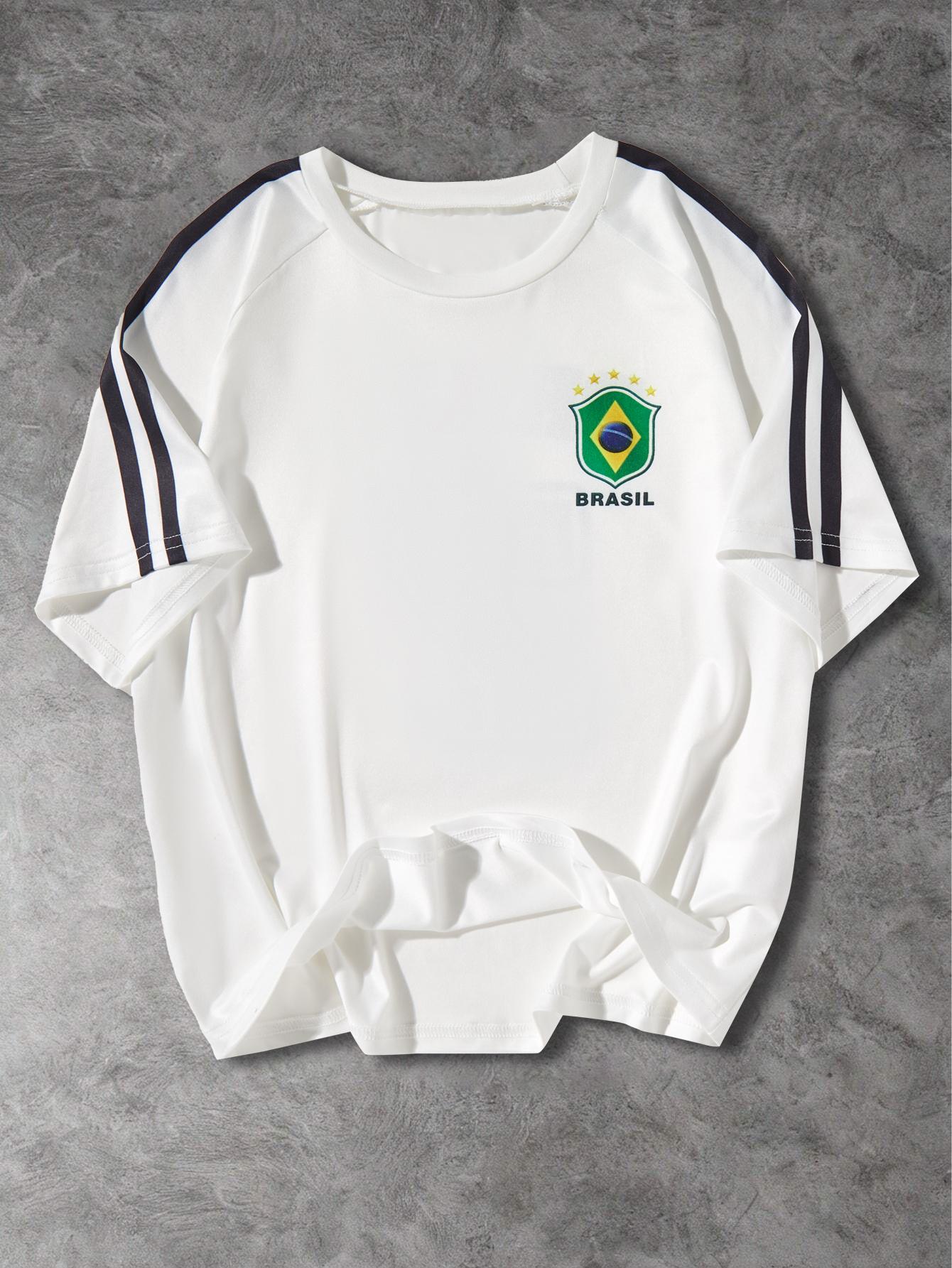 Single-piece boys casual versatile soccer jersey, quick-drying and breathable short-sleeved T-shirt, spring/summer style. 8Y белый
Single-piece boys casual versatile soccer jersey, quick-drying and breathable short-sleeved T-shirt, spring/summer style. 8Y белый