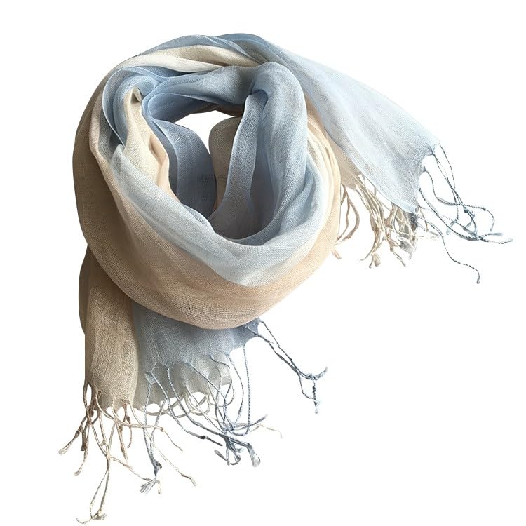 Dolly Para Linen Summer Linen Natural Gradient Blue and Women s Scarf, Stole, Coolness, Color-Changing (Light Beige)
Dolly Para Linen Summer Linen Natural Gradient Blue and Women s Scarf, Stole, Coolness, Color-Changing (Light Beige)