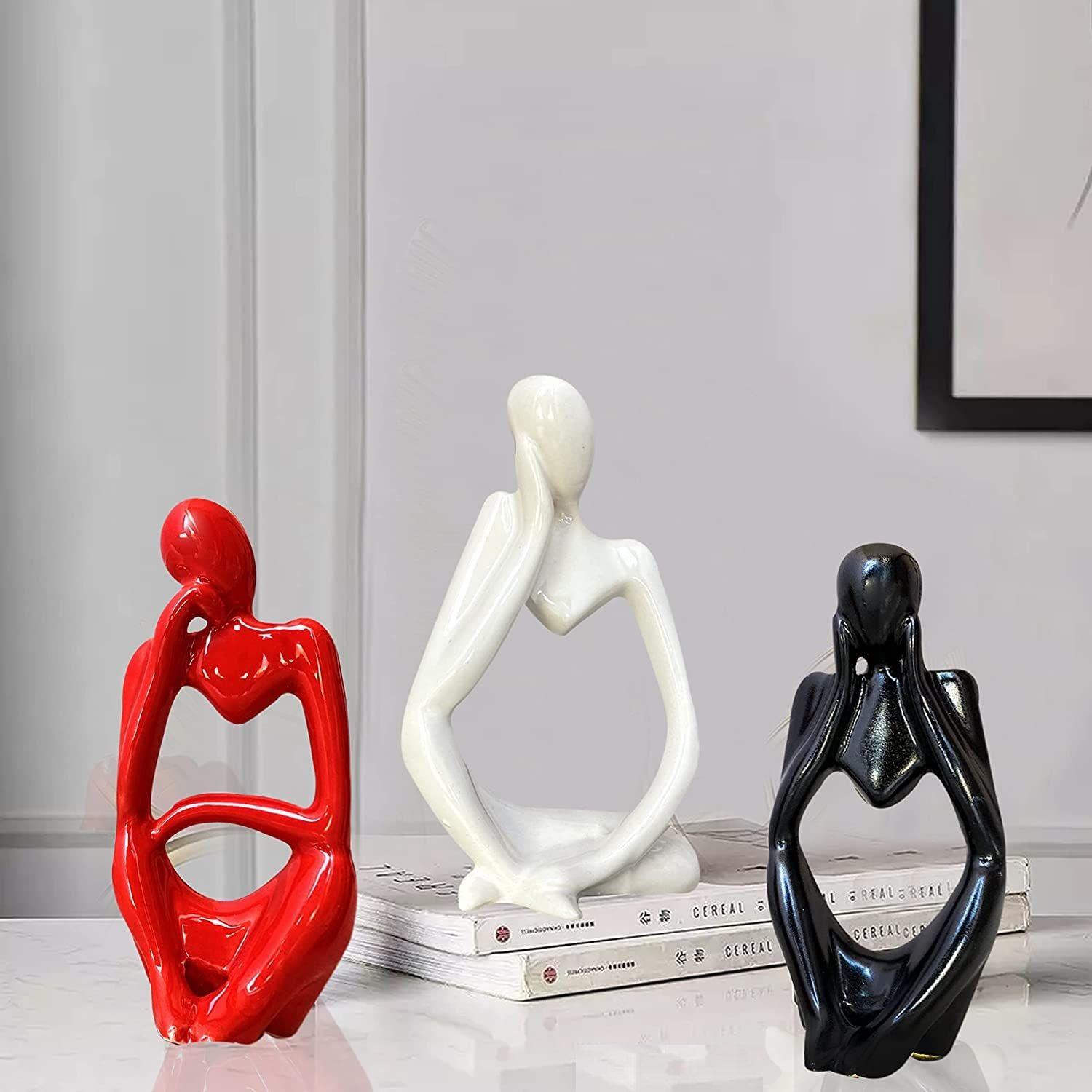 Декоративные статуи Мыслителя для домашнего декора (Упаковка из 3 шт., черный, красный и белый) чёрный/красный
Декоративные статуи Мыслителя для домашнего декора (Упаковка из 3 шт., черный, красный и белый) чёрный/красный