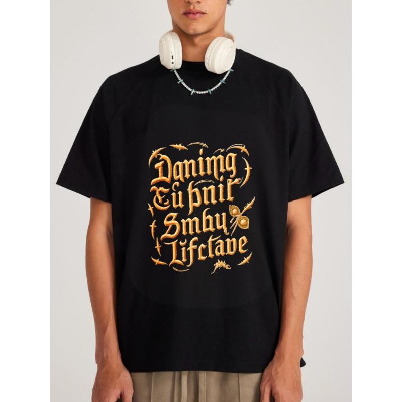 White T-Shirt with Dancing To Phit Smhy Lifctave Graphic Print for Casual Wear XXXXL чорний
White T-Shirt with Dancing To Phit Smhy Lifctave Graphic Print for Casual Wear XXXXL чорний