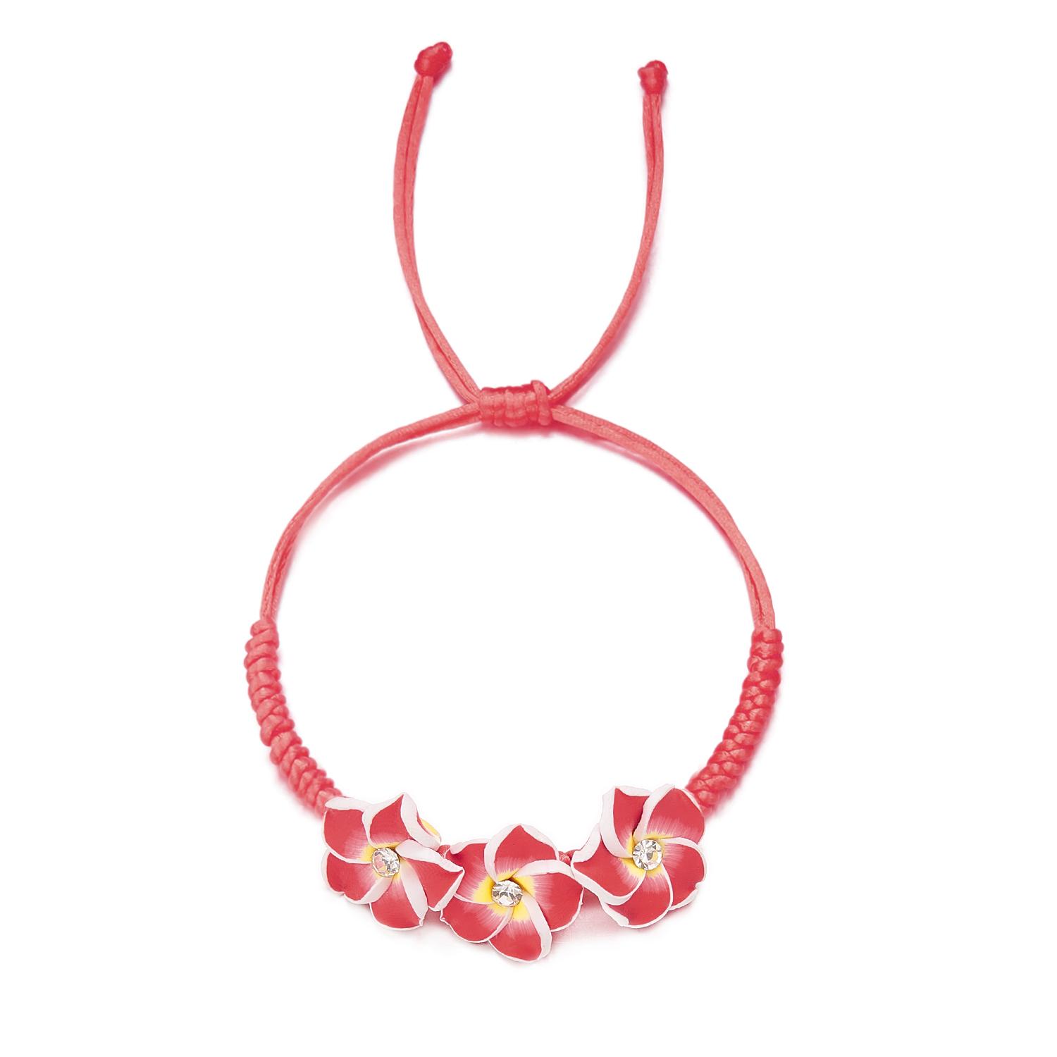 Bohemian Polymer Clay Frangipani Flower Woven Bracelet for Women Stackable Floral Braided Rope Chain Beach Party Jewelry Gift
Bohemian Polymer Clay Frangipani Flower Woven Bracelet for Women Stackable Floral Braided Rope Chain Beach Party Jewelry Gift