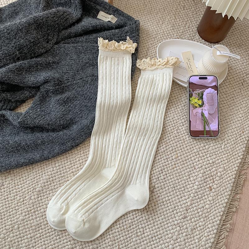 Female Spring and Autumn Lace Show Thin All Build Long Leg Pile Socks 1 pair
Female Spring and Autumn Lace Show Thin All Build Long Leg Pile Socks 1 pair