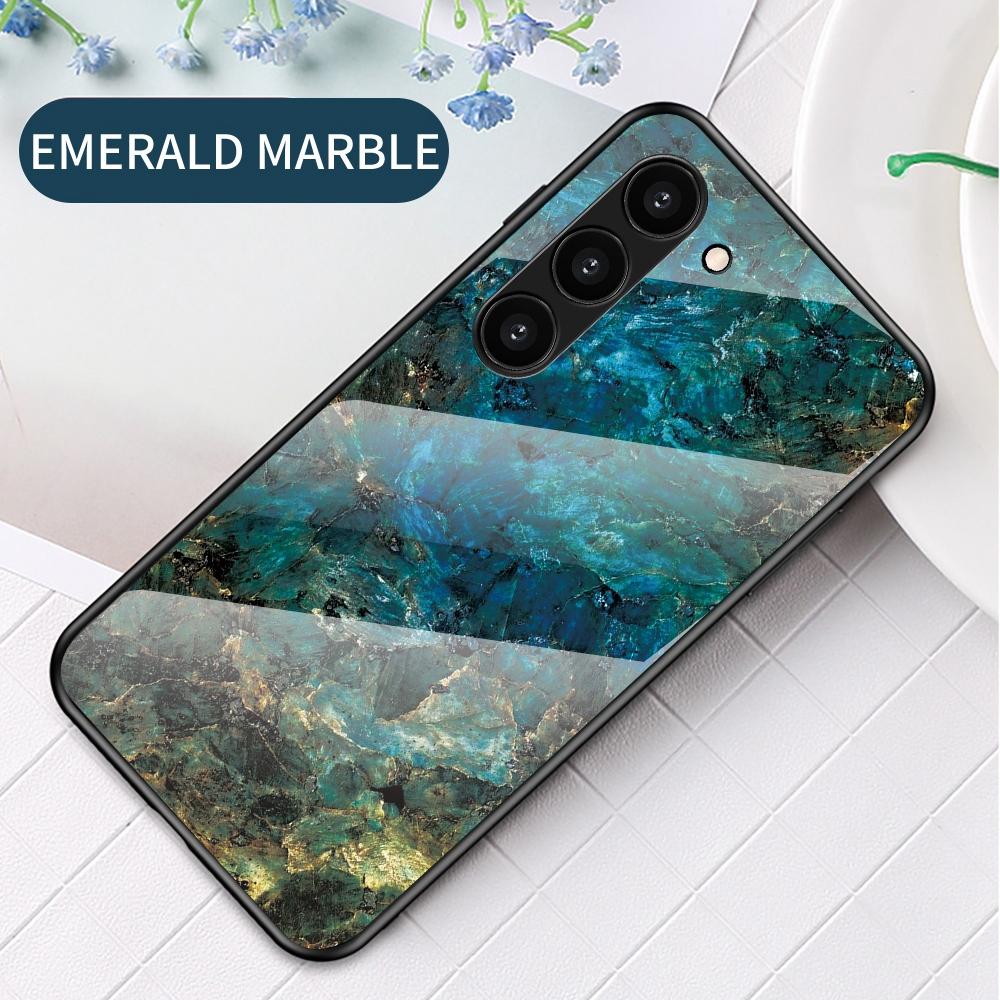 For Samsung Galaxy S23 Marble Pattern Printing Tempered Glass Phone Case Hard PC +TPU Anti-Scratch Shockproof Cover Emerald Marble
For Samsung Galaxy S23 Marble Pattern Printing Tempered Glass Phone Case Hard PC +TPU Anti-Scratch Shockproof Cover Emerald Marble