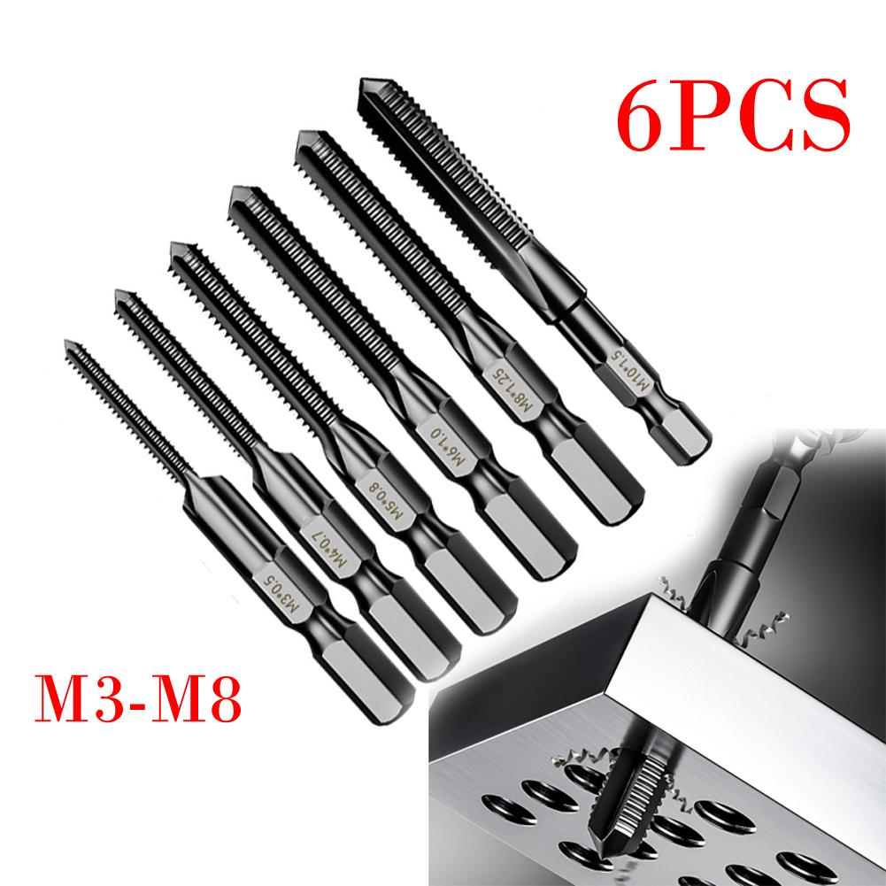6PCS Tap Drill Bit Hex Shank HSS Threaded Bit Screw Machine Compound Tap M3-M10 For Hand Tool Accessory In Stock China Mainland
6PCS Tap Drill Bit Hex Shank HSS Threaded Bit Screw Machine Compound Tap M3-M10 For Hand Tool Accessory In Stock China Mainland
