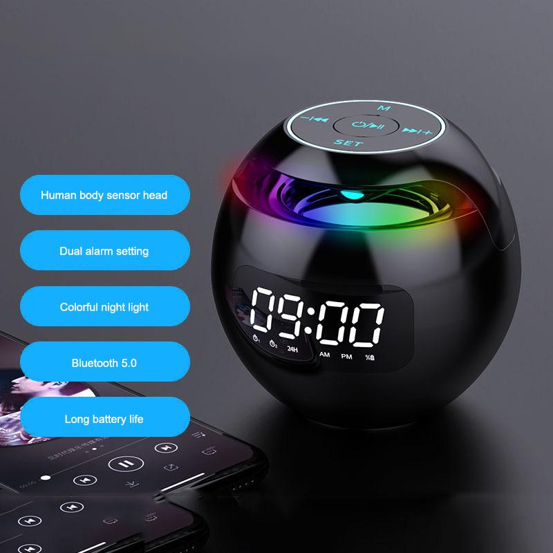 G-90Q Portable Wireless Bluetooth-compatible Speaker Ball Shape Alarm Clock FM Radio Smart Subwoofer (English/Sensing Version) White
G-90Q Portable Wireless Bluetooth-compatible Speaker Ball Shape Alarm Clock FM Radio Smart Subwoofer (English/Sensing Version) White