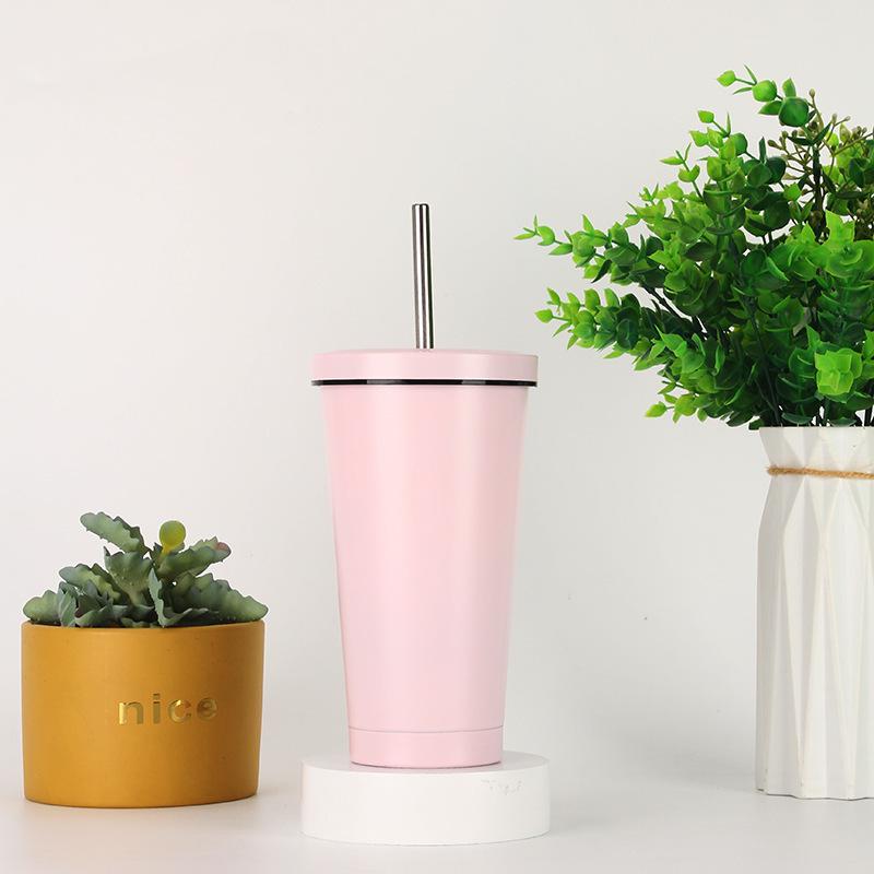 Double-Layer Vacuum Steel Straw Coffee Cup - Large Capacity, Portable Design 500 ml
Double-Layer Vacuum Steel Straw Coffee Cup - Large Capacity, Portable Design 500 ml