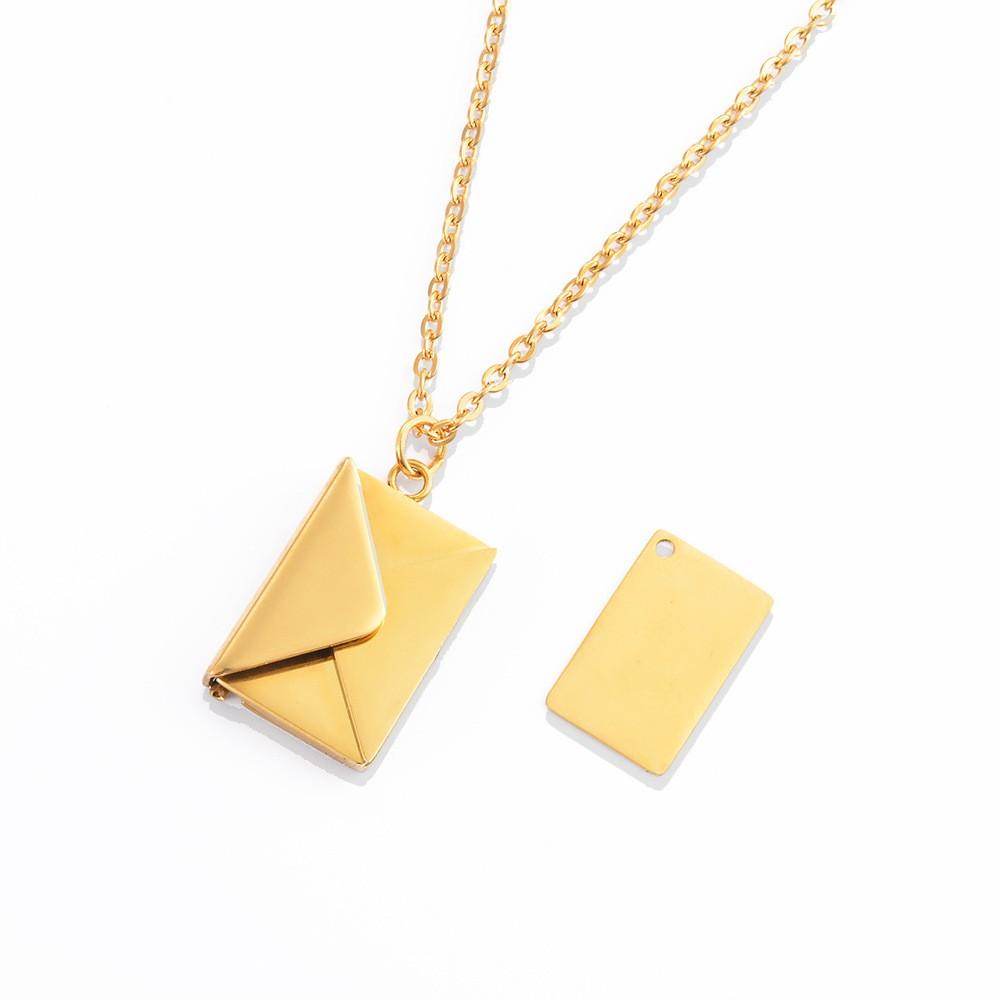 Envelope Love Letter Necklace for Women Stainless Steel Love You Gift Message Engraved Jewelry Pendant Couples and Family Blank
Envelope Love Letter Necklace for Women Stainless Steel Love You Gift Message Engraved Jewelry Pendant Couples and Family Blank