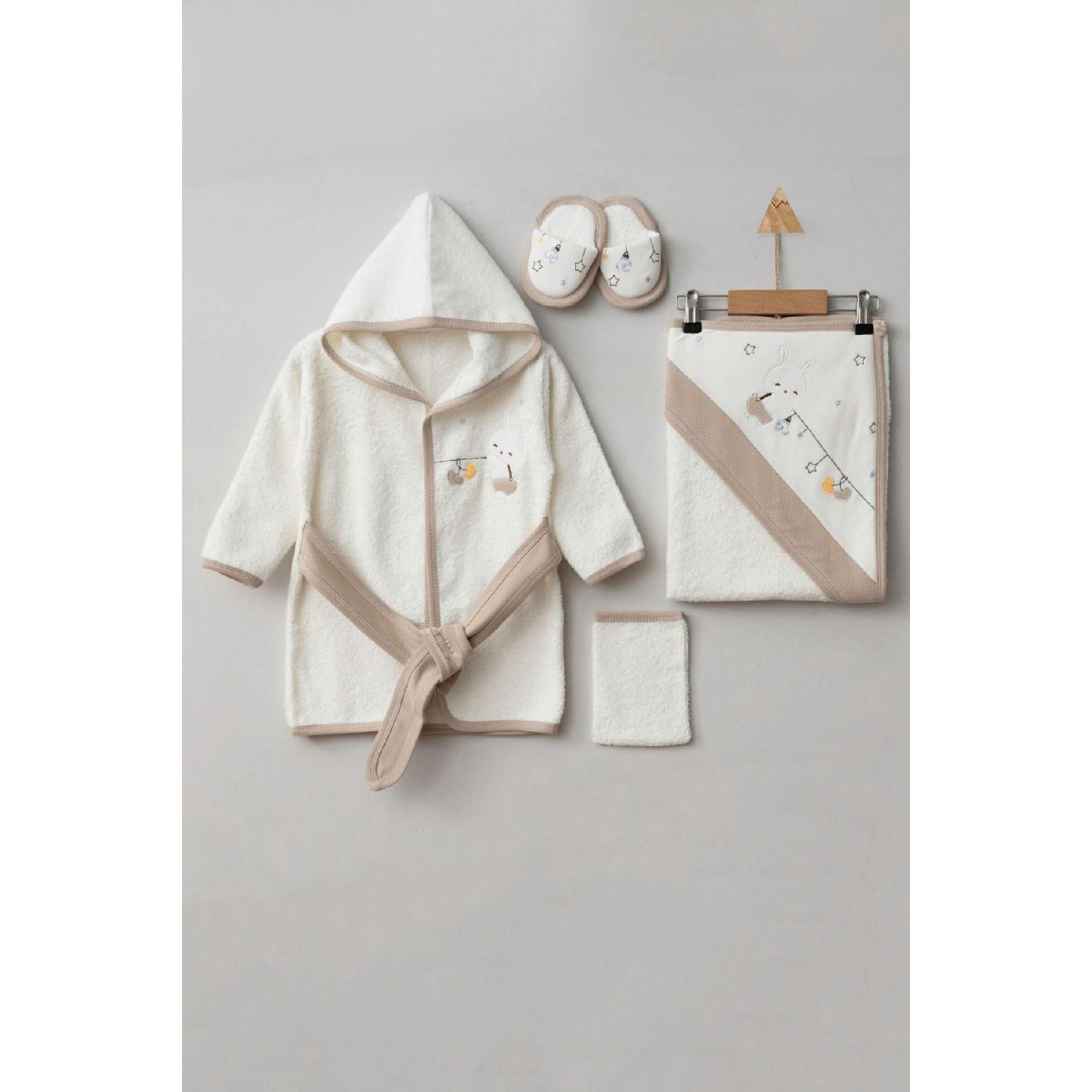 Starry Rabbit Gaye Baby Towel Bathrobe Set Organic - Baby Birth Gift 0-3 Yaş коричневий
Starry Rabbit Gaye Baby Towel Bathrobe Set Organic - Baby Birth Gift 0-3 Yaş коричневий