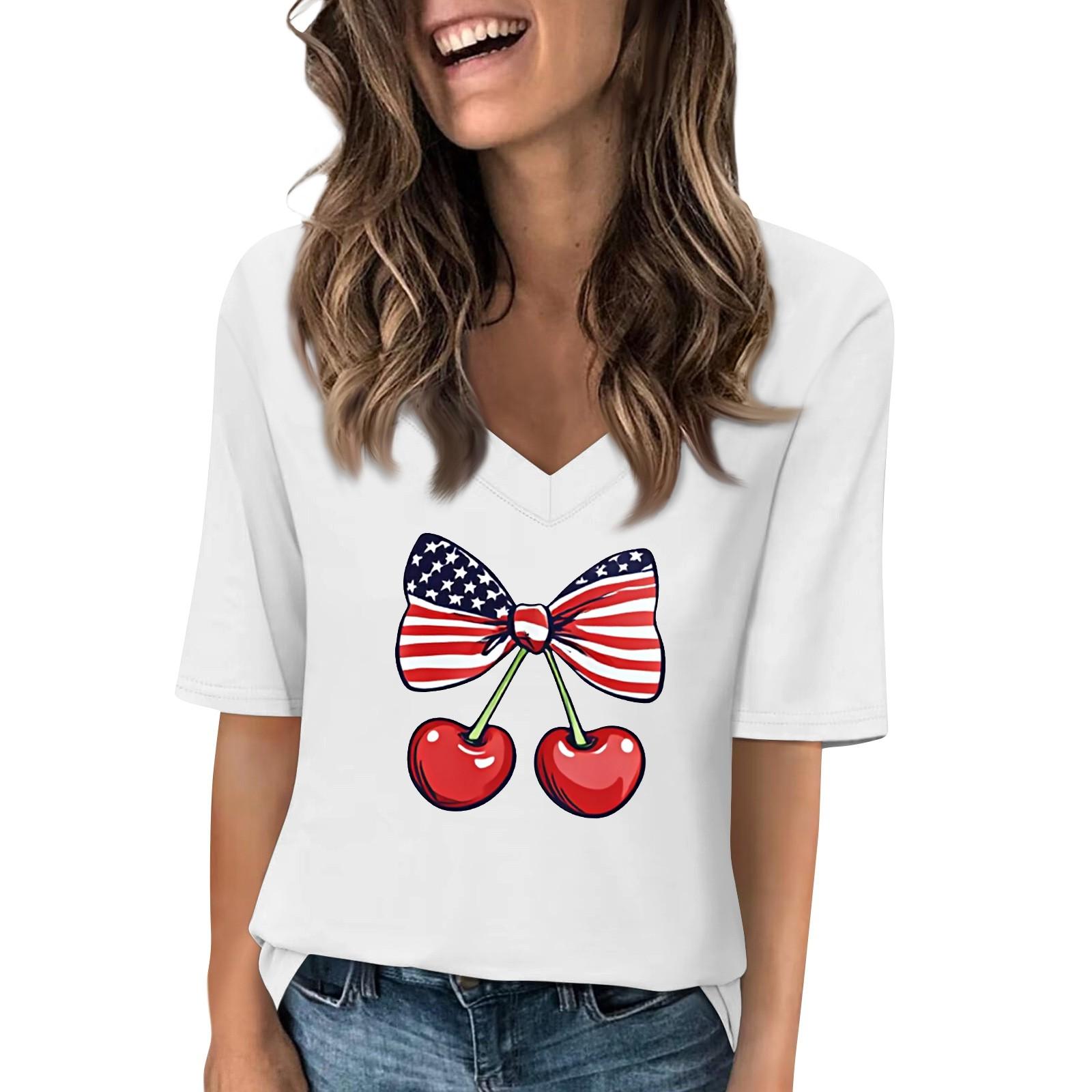 Women s V Neck T Shirts Half Sleeve Tops Printed Casual Summer Tees T Shirt Blouse S
Women s V Neck T Shirts Half Sleeve Tops Printed Casual Summer Tees T Shirt Blouse S