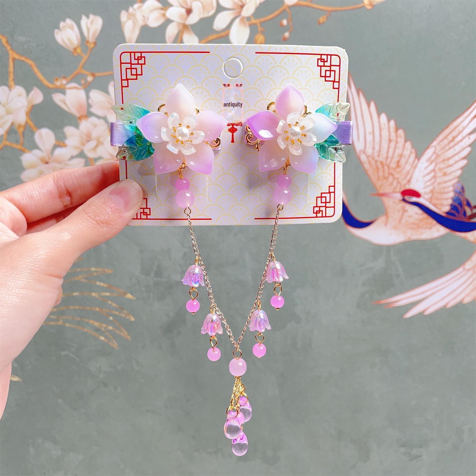 Детские аксессуары для волос в старинном стиле Hanchen: Заколка для волос с кисточкой и цепочкой на лбу
Детские аксессуары для волос в старинном стиле Hanchen: Заколка для волос с кисточкой и цепочкой на лбу