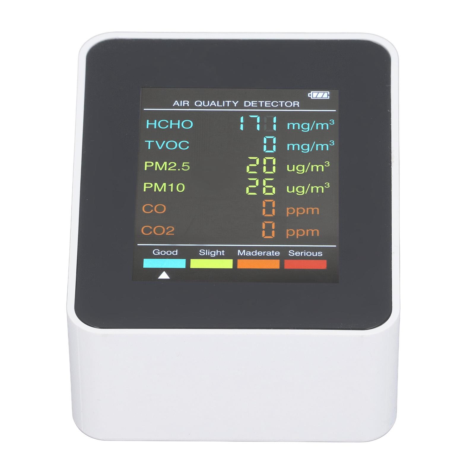 Air Quality Monitor Portable LCD Backlight Screen CO2 TVOC HCHO PM2.5 PM10 Detector with Alarm White
Air Quality Monitor Portable LCD Backlight Screen CO2 TVOC HCHO PM2.5 PM10 Detector with Alarm White