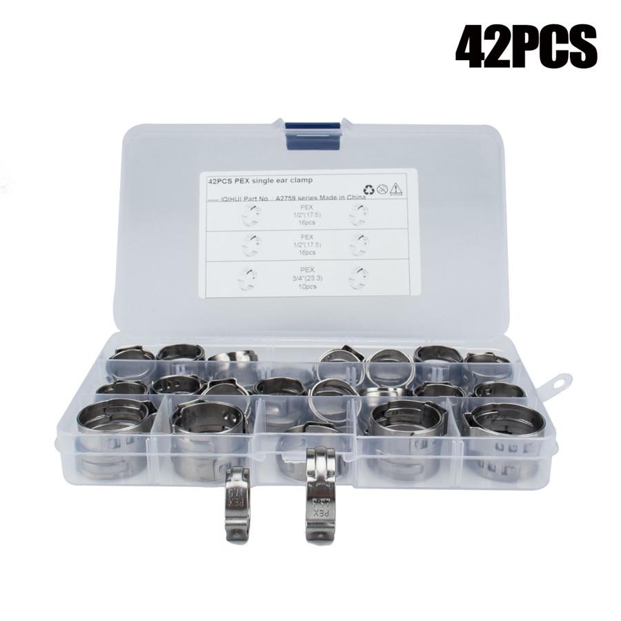 42 pieces stainless steel hose clamps for car hydraulic hoses, O-shaped clamps, fuel duct clamp
42 pieces stainless steel hose clamps for car hydraulic hoses, O-shaped clamps, fuel duct clamp