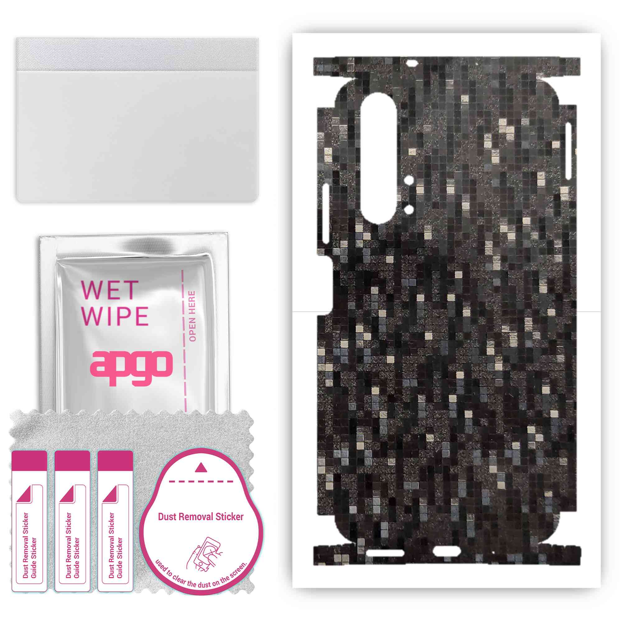 apgo Protective Skin Sticker for the back+sides compatible with Honor 20 Pro, Full Wrap Film, Foil, Vinyl - Pattern Carbon Black Pixel
apgo Protective Skin Sticker for the back+sides compatible with Honor 20 Pro, Full Wrap Film, Foil, Vinyl - Pattern Carbon Black Pixel
