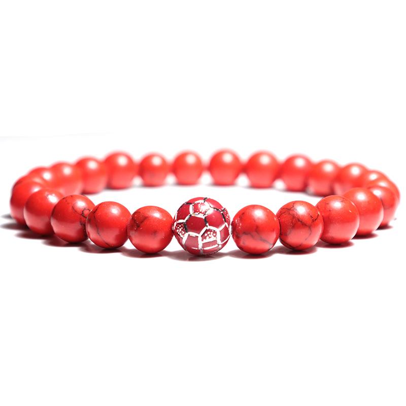 Simple Style Football Bracelet Unisex Matte Stone Beaded Braslet Sports Enthusiast Accessories Red Braclet Leisure Pulseira червоний
Simple Style Football Bracelet Unisex Matte Stone Beaded Braslet Sports Enthusiast Accessories Red Braclet Leisure Pulseira червоний