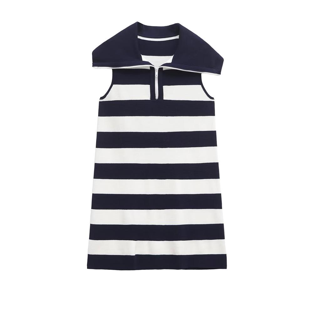 2025 Spring/Summer Women s Slim Fit Striped Sleeveless Lapel Knitted Dress L темно-синий
2025 Spring/Summer Women s Slim Fit Striped Sleeveless Lapel Knitted Dress L темно-синий