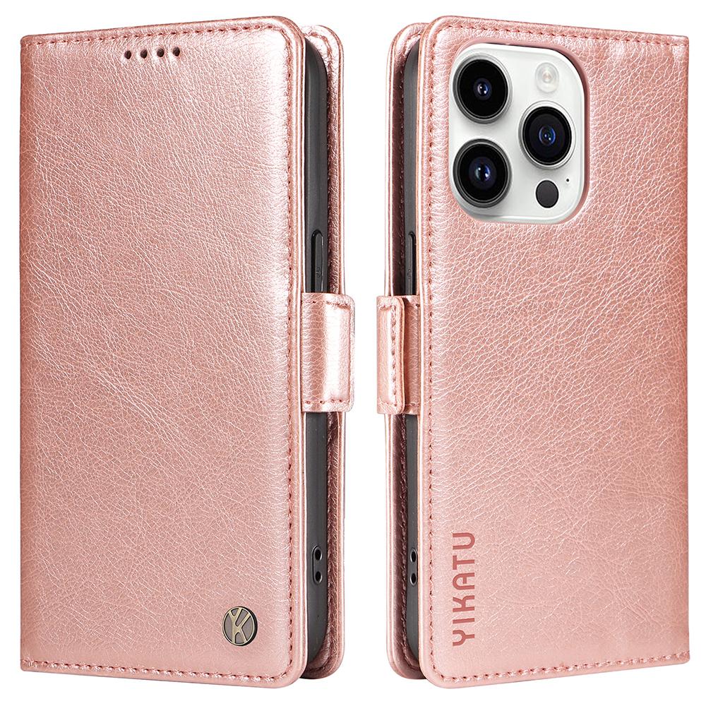 YIKATU YK-007 For iPhone 14 Pro Wallet Case Side Magnetic Clasp PU Leather Phone Cover Rose Gold
YIKATU YK-007 For iPhone 14 Pro Wallet Case Side Magnetic Clasp PU Leather Phone Cover Rose Gold