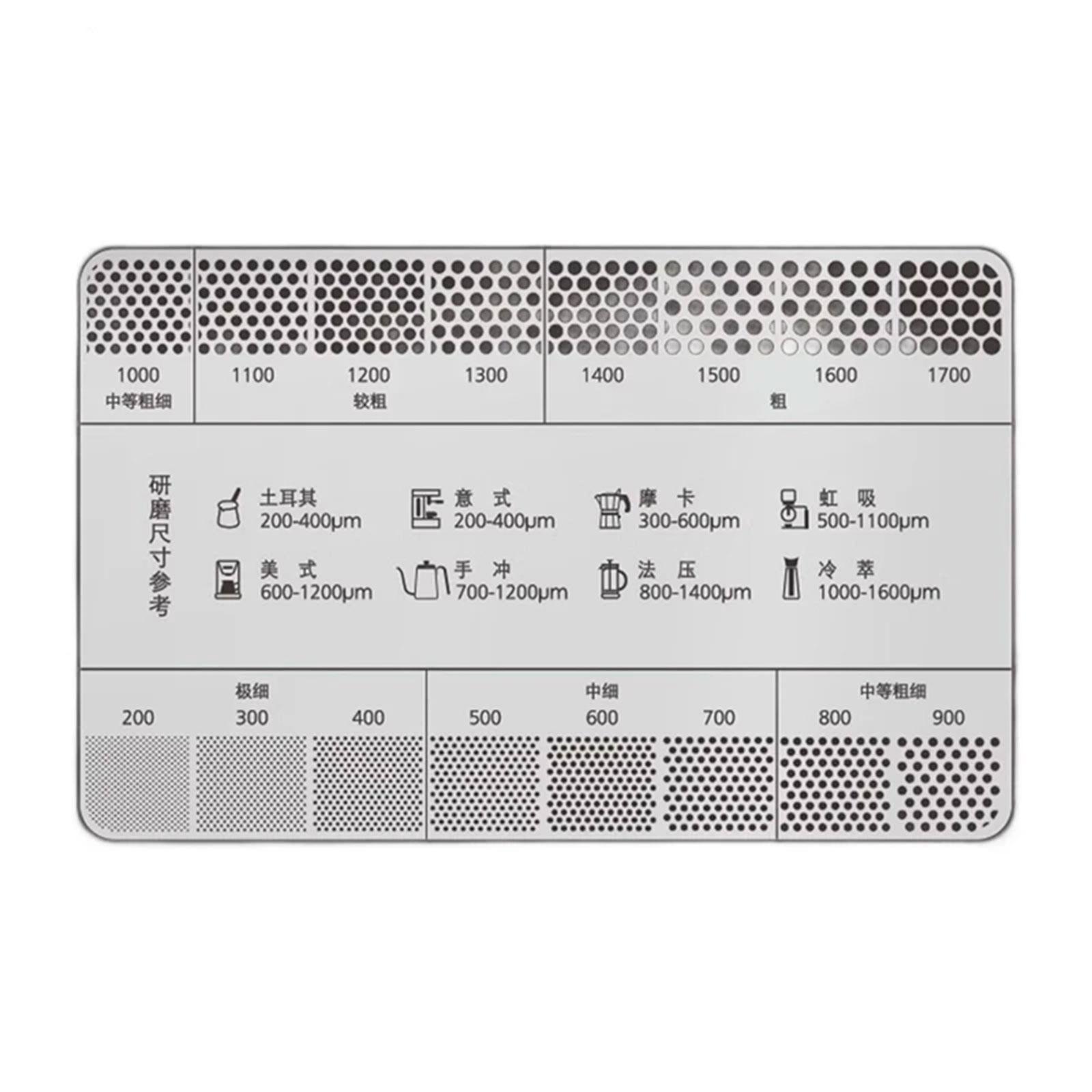 Справочная карта помола кофе из нержавеющей стали Металлическая линейка для измерения помола кофе Аксессуары для профессиональной кофемолки B
Справочная карта помола кофе из нержавеющей стали Металлическая линейка для измерения помола кофе Аксессуары для профессиональной кофемолки B
