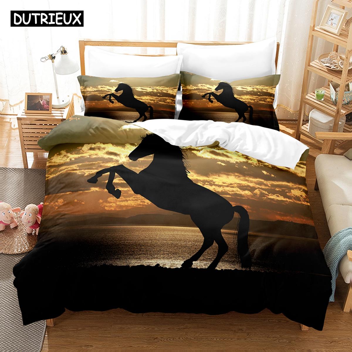 Pillowcase Twin Full Queen King Bedclothes Bed Linen with 3D The Horse Bedding Sets Duvet Cover Set Durable Durable EU single(135x200cm)
Pillowcase Twin Full Queen King Bedclothes Bed Linen with 3D The Horse Bedding Sets Duvet Cover Set Durable Durable EU single(135x200cm)