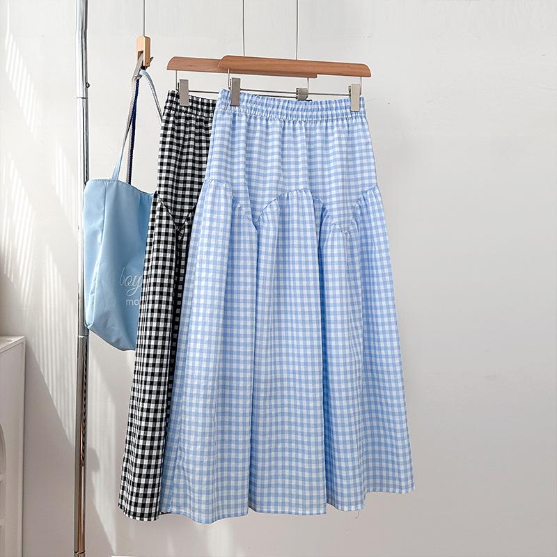 Blue Skirt New Plaid Skirt Large Size Fat Mm Pear-shaped Body Covering Hips Big A-line Skirt M синій
Blue Skirt New Plaid Skirt Large Size Fat Mm Pear-shaped Body Covering Hips Big A-line Skirt M синій