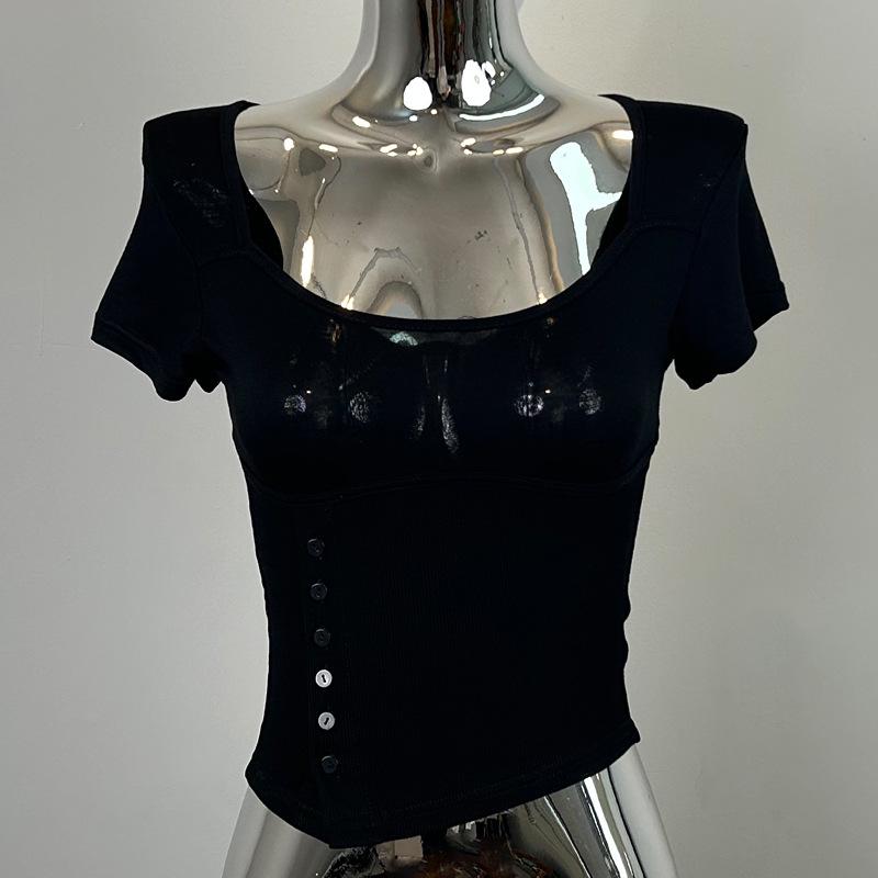 Korean Dongdaemun Side-Tie Figure-Hugging Square Neck Tee One Size чёрный
Korean Dongdaemun Side-Tie Figure-Hugging Square Neck Tee One Size чёрный