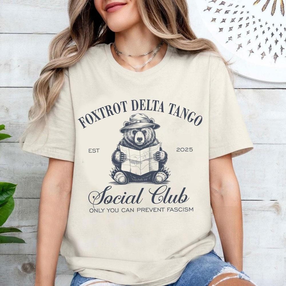 Foxtrot Delta Tango Bear T Shirt, Social Club Bear Shirt, Anti Facism, Resist. 3XL
Foxtrot Delta Tango Bear T Shirt, Social Club Bear Shirt, Anti Facism, Resist. 3XL