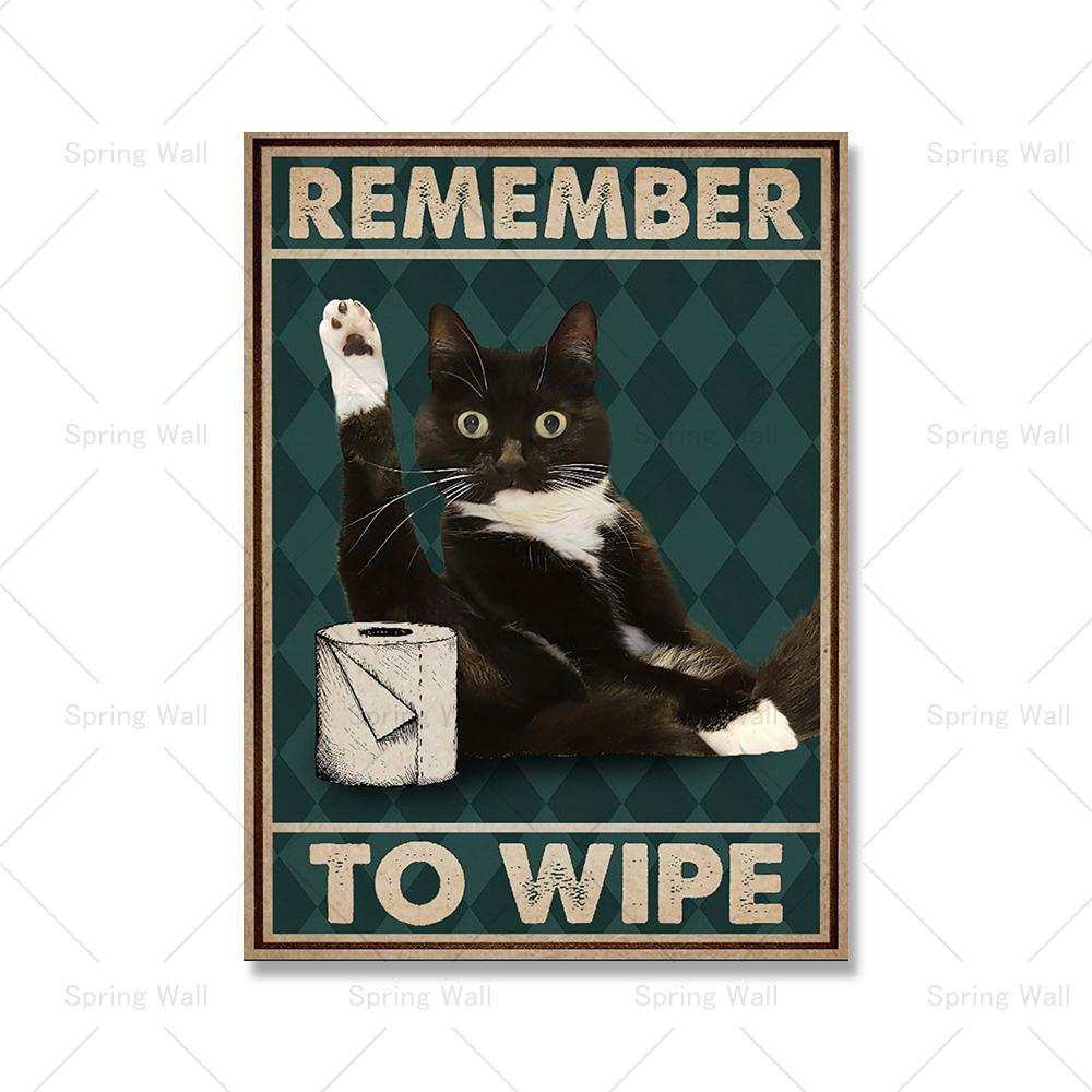 Забавный кот и туалетная бумага настенное искусство холст картина помните протереть цитата плакат винтажные фотографии животных декор ванной комнаты 21x30cm No Framed
Забавный кот и туалетная бумага настенное искусство холст картина помните протереть цитата плакат винтажные фотографии животных декор ванной комнаты 21x30cm No Framed