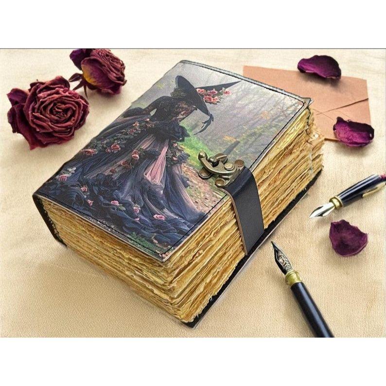 Handmade Leather journal – Book of Shadows – Vintage Witch Grimoire notebook 7 x 5 inch
Handmade Leather journal – Book of Shadows – Vintage Witch Grimoire notebook 7 x 5 inch