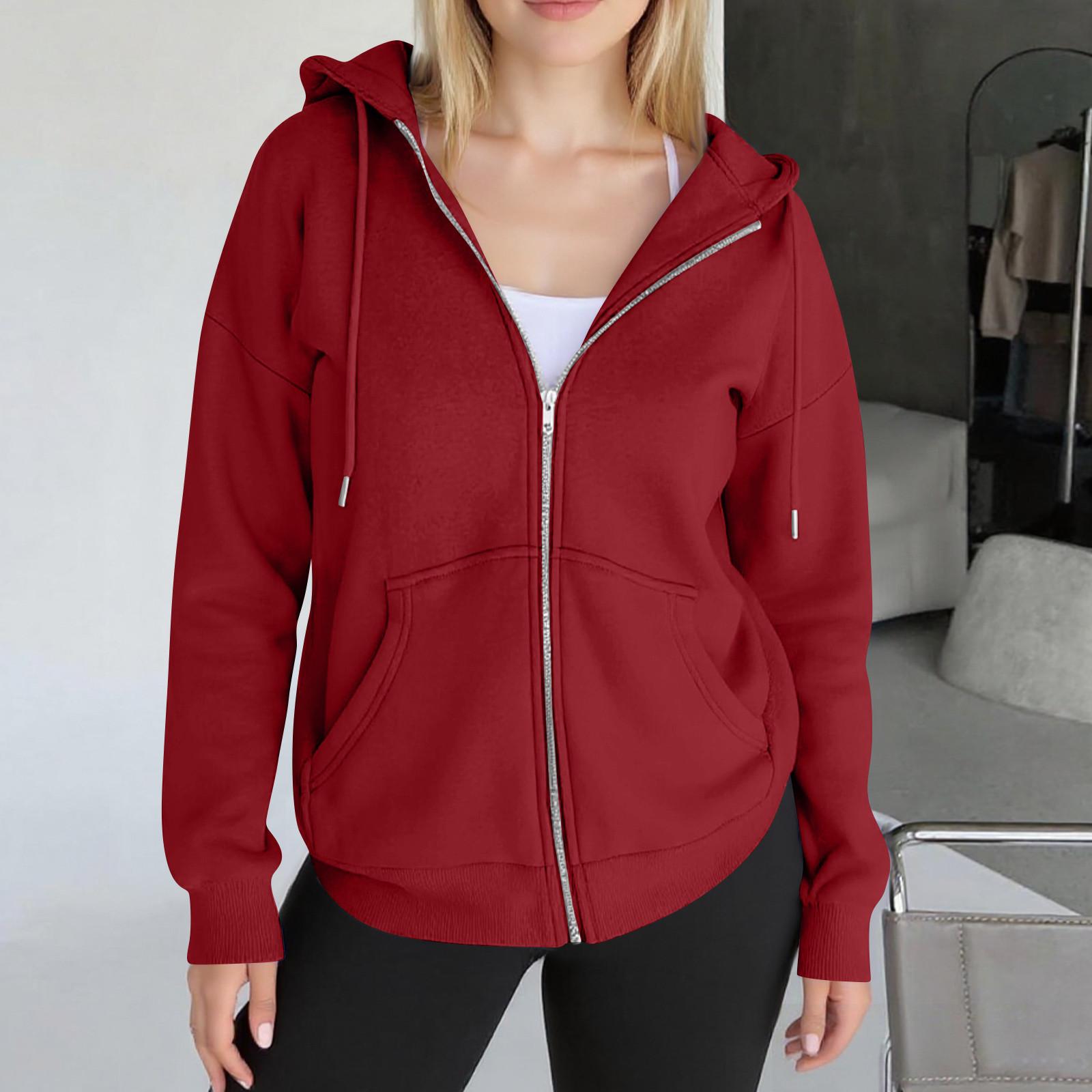 Женские худи на молнии, оверсайз толстовки, осенние модные наряды, повседневные куртки M винный
Женские худи на молнии, оверсайз толстовки, осенние модные наряды, повседневные куртки M винный