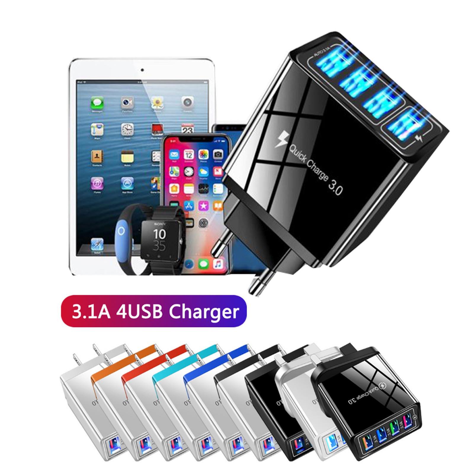 4-портовый быстрый USB-концентратор QC 3.0, настенное зарядное устройство, адаптер питания 3,5 А, вилка стандарта США
4-портовый быстрый USB-концентратор QC 3.0, настенное зарядное устройство, адаптер питания 3,5 А, вилка стандарта США