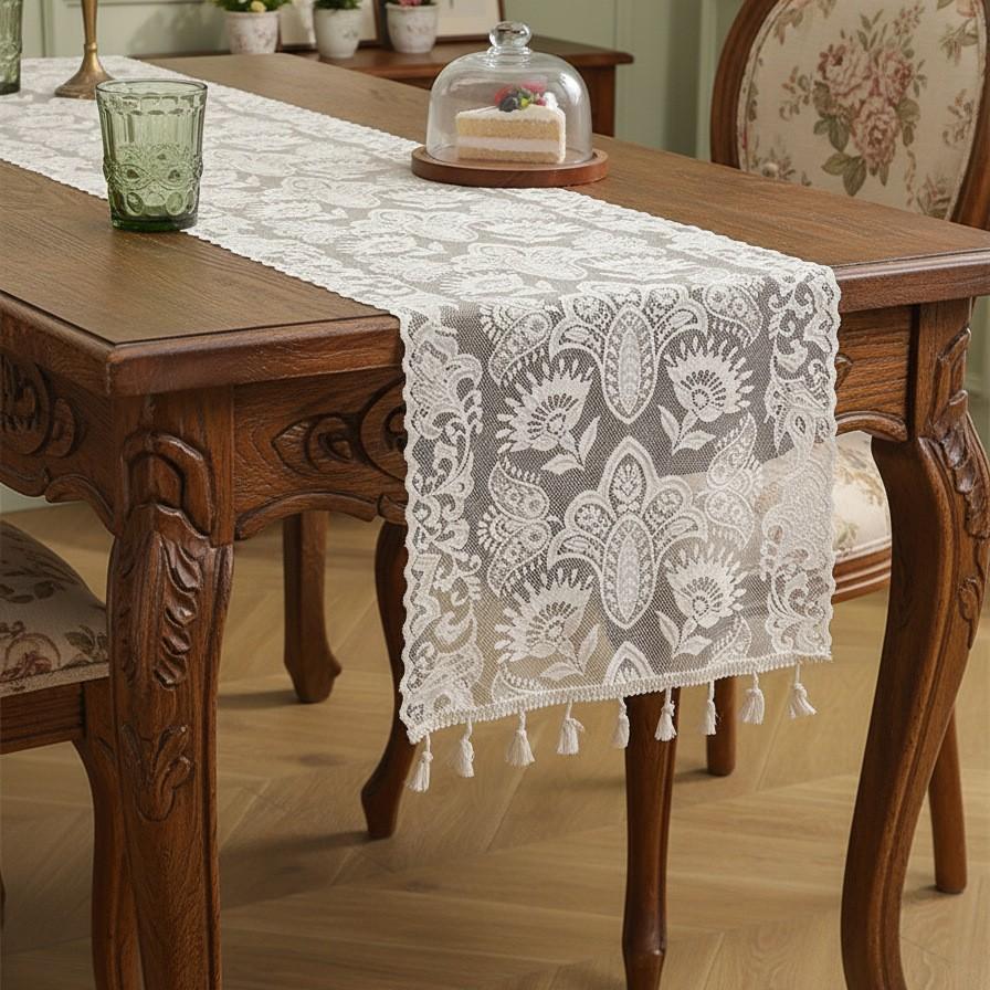 New lace atmosphere table flag, dining table long cover towel, household coffee table cabinet dust cloth, non-slip and wear-resistant 30*60cm
New lace atmosphere table flag, dining table long cover towel, household coffee table cabinet dust cloth, non-slip and wear-resistant 30*60cm