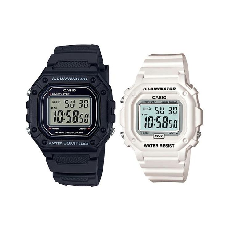 Casio Classic Electronic Square Watch Unisex Watches Black White W-218H-1A+F108WHC-7B Regular Watch Box,Black Band and White Band (Pair)
Casio Classic Electronic Square Watch Unisex Watches Black White W-218H-1A+F108WHC-7B Regular Watch Box,Black Band and White Band (Pair)
