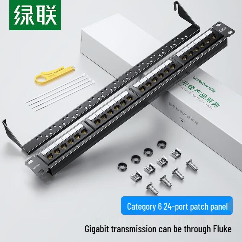 UGREEN CAT6 24-Port Rack Mount Patch Panel
UGREEN CAT6 24-Port Rack Mount Patch Panel