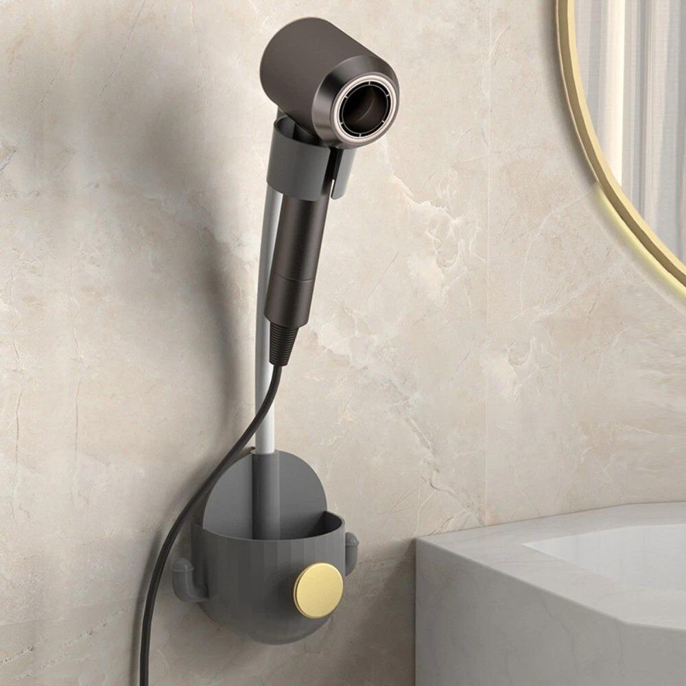 Настінний тримач для фена, без перфорації, настінний кронштейн, нова полиця для фена, для дому сірий
Настінний тримач для фена, без перфорації, настінний кронштейн, нова полиця для фена, для дому сірий