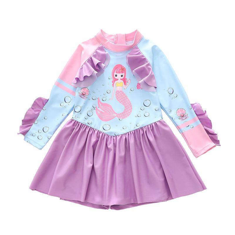 Children s Korean Princess Long Sleeve One-Piece Swimsuit with Ruffle Trim (S, M, L) 4XL (130-140cm, 55-65kg)
Children s Korean Princess Long Sleeve One-Piece Swimsuit with Ruffle Trim (S, M, L) 4XL (130-140cm, 55-65kg)