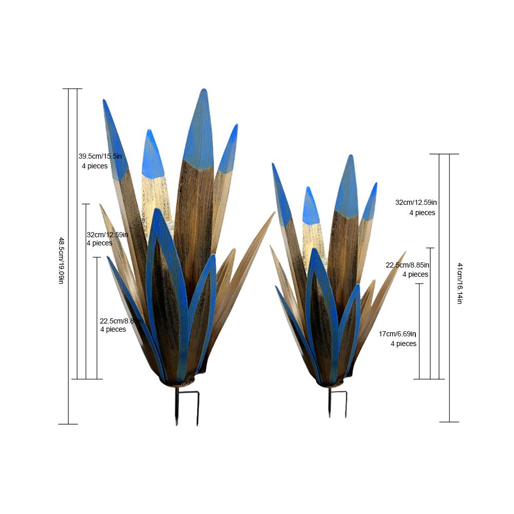2Pcs Tequila Rustic Sculpture Multi-Color LED Solar Light Blue Aloe Lawn Stakes Country Tequila Garden Ornament Lawn Ornaments
2Pcs Tequila Rustic Sculpture Multi-Color LED Solar Light Blue Aloe Lawn Stakes Country Tequila Garden Ornament Lawn Ornaments