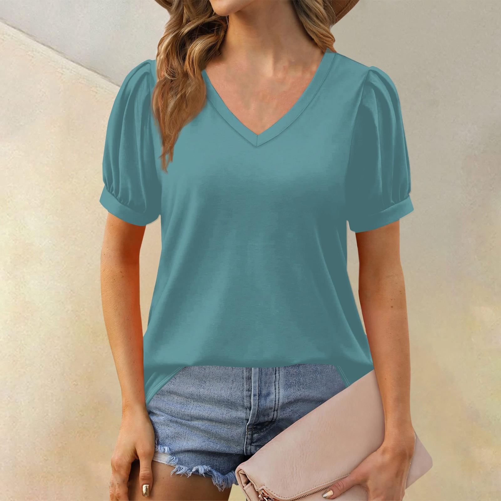 Жіноча модна футболка з коротким рукавом і V-подібним вирізом, вільна повсякденна футболка XXXL
Жіноча модна футболка з коротким рукавом і V-подібним вирізом, вільна повсякденна футболка XXXL