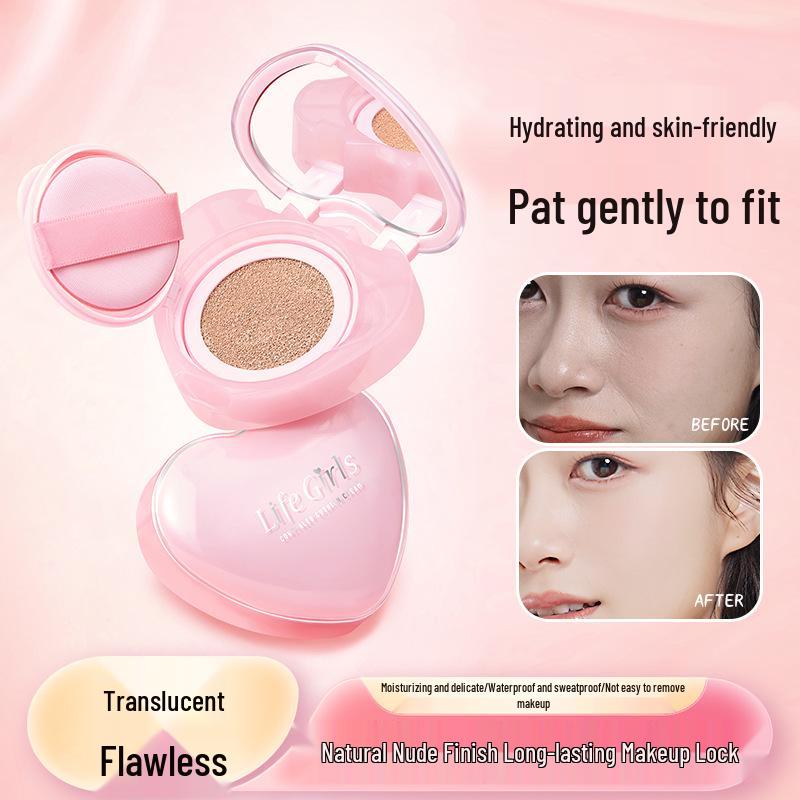 LifeGirls Hydrating Heartbeat Concealer Cushion: Delicate, Long-Lasting, Non-Cakey, Natural Luminous Foundation. 8g x 3
LifeGirls Hydrating Heartbeat Concealer Cushion: Delicate, Long-Lasting, Non-Cakey, Natural Luminous Foundation. 8g x 3