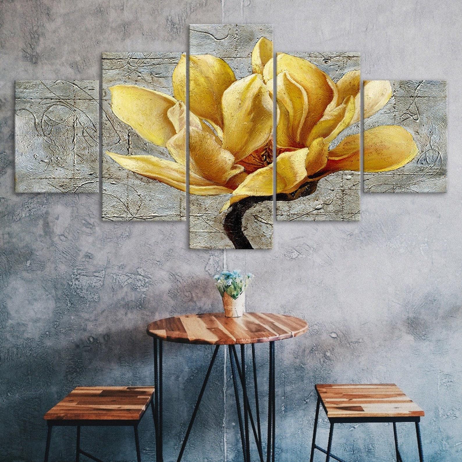Gold Orchid Flower Painting 5 Piece Five Panel Wall Canvas Print Modern Art Poster Picture Home Decor Gift For Him For Her 20X35 20X45 20X55CM
Gold Orchid Flower Painting 5 Piece Five Panel Wall Canvas Print Modern Art Poster Picture Home Decor Gift For Him For Her 20X35 20X45 20X55CM