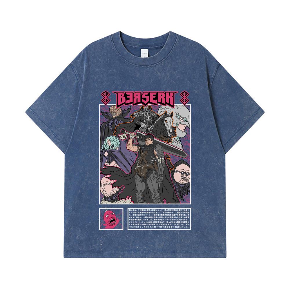 275 GSM Washed T-shirts 100% Cotton Berserk V6 Print Unisex Heavy Cotton T Shirt 2XL королівський синій колір
275 GSM Washed T-shirts 100% Cotton Berserk V6 Print Unisex Heavy Cotton T Shirt 2XL королівський синій колір
