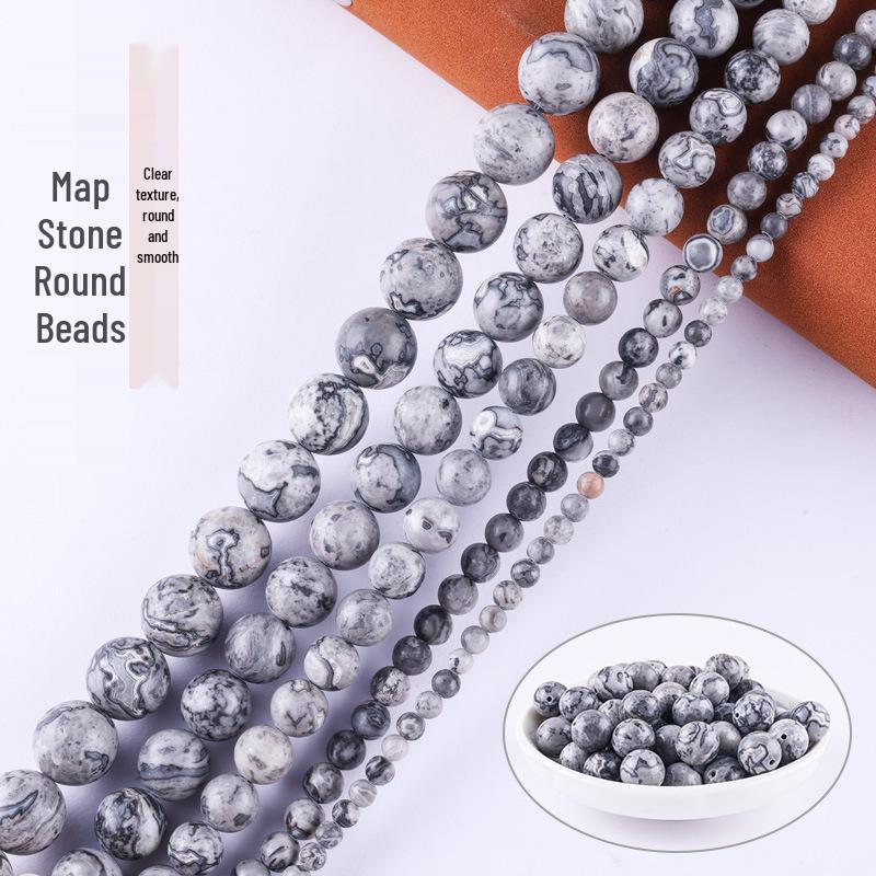 Round Map Stone Beads for DIY Jewelry Making - Necklace & Bracelet Accessories, Natural Stone Spacer Beads One Strand 8mm
Round Map Stone Beads for DIY Jewelry Making - Necklace & Bracelet Accessories, Natural Stone Spacer Beads One Strand 8mm
