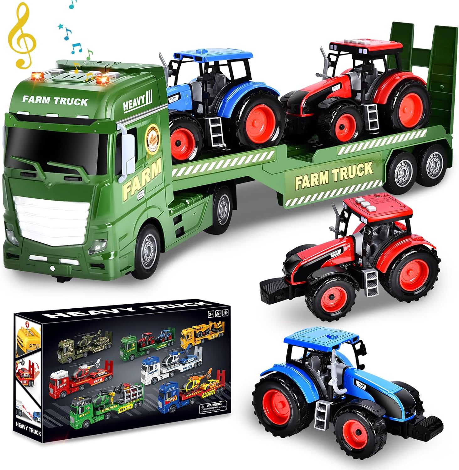 Іграшка Фермерська вантажівка Herefun, Великий фермерський трактор, Іграшка-причіп з трактором, Велика вантажівка-транспортер, Подарунок для дітей 3, 4, 5, 6+ років
Іграшка Фермерська вантажівка Herefun, Великий фермерський трактор, Іграшка-причіп з трактором, Велика вантажівка-транспортер, Подарунок для дітей 3, 4, 5, 6+ років
